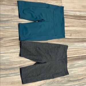 Athleta Women's 9” Ultimate Stash Shorts - Teal and Gray